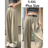 VELIN S-6XL Saiz Besar Pants For Wanita Pinggang Tinggi Seluar Panjang Korean Longgar Seluar Lebar