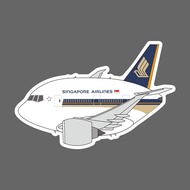 Singapore Airlines Q Version Boeing 777 Airplane Shape Waterproof 3M Sticker Size 90mm