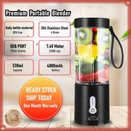 []Powerful Portable 6 Cutter Head  22000 rpm Blender Household 530ml Portable Juicer Bottle Blender Fruit Blender electric Juice Cup USB Rechargeable ice Blender