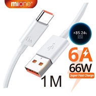 Mione 6A 66W Fast Charger Cable USB To Type C Super Charging Data Cord Quick Charger Cable For Adroi