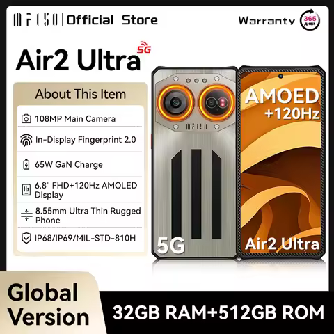 IIIF150 Air2 Ultra 5G Rugged Phone Android Smartphohe 6.8-inch FHD+ 120Hz Flexible AMOLED Display 6G