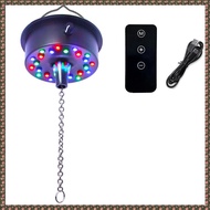 Mirror Ball Motor with 24 LED Lights& Remote Control Disco Ball Motor with Lights for 4" 6" 8" 12