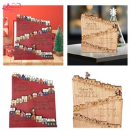 Abbraccia Advent Calendar Christmas Wooden Advent Calendar with Santa Figure Christmas Decoration 25