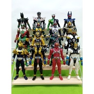 Bandai 6.5 inch sofubi soft vinyl Kamen Rider Hibiki, Blade and etc