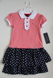 Tommy Hilfiger 星星條紋蛋糕裙洋裝．Size：6T