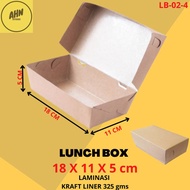 Kardus Dus Lunch Box Nasi Goreng Bubur Ayam Mie 18x11x5 cm Laminasi