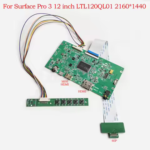 For surface pro 3 LTL120QL01 LTL120QL01-001 2160x1440 edp 40P 2K LCD driver board MINI HDMI 3.5mm Au