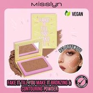 MISSLYN 1pc FAKE IT TILL YOU MAKE IT Shimmering Contour Powder, Sparkly Secret Shimmering Contour Po