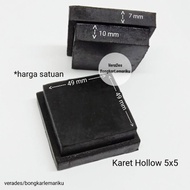 Karet Hollow 5x5 Solid Full Padat Tutup Besi Holo