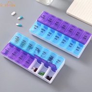 Weekly Portable Travel Pill Box 7 Days Medicine Organizer 14 Grids Pills Container Tablets Vitamins Fish Oils Storage Case
