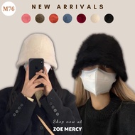 [AVAILABLE]- Ulzzang style fluffy bucket hat (M76)