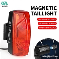 Self-Powered Tail Light Bicycle Tail Light Cycling Magnetic Induction Mountain Bike Tail Light Warni