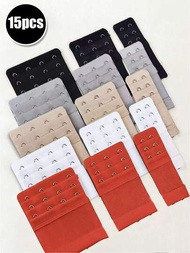 Fifteen-Pack Elastic Bra Extenders with 2/3/4 Hooks – Adjustable, Comfortable & Includes 1 Elegant G