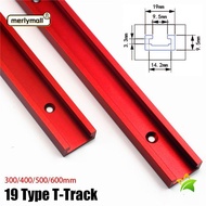 MERLYMALL 1Pcs T-Slot Track, 300-600mm T Slider Fixture Slot Slide T-Track,  Slide Guide Rail 19 Typ