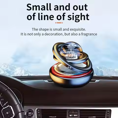 New Solar Car Air Freshener Rotating Aromatherapy Diffusing Interior Auto Perfume Original Accessori