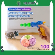 Mini Ball Gun Colorful Cat Ball Cat Velvet Ball Bounce Bounce Cat Toy Cat Ball Launch Gun Cat Play B