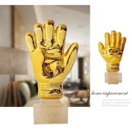 Gold Plated GlovesTrophy Ornaments Creativity Football Goalkeeper Honor Trophy Cup Fans Souvenir Bas