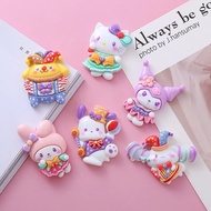 ☭Hello Kitty Circus Diy Refrigerator Sticker Resin Accessories Cream Glue Phone Case Crocs Decor Px