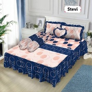 Sprei Lady Rose Rumbai Bantal Busa Uk. 180x200cm - Stevi