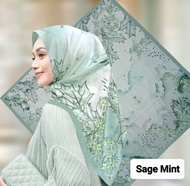 Hijab Segiempat Motif Warna Hijau Sage/Green Sage Series