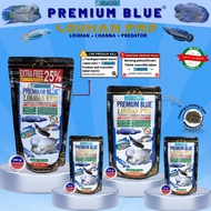 (250g PACK) AKARI Premium Maxi Snakehead Fish Bran- Red- Yellow- Blue 1mm, Supports color enhancemen