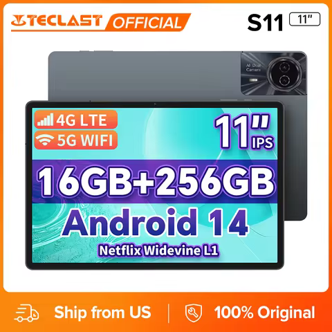 Teclast Odea S11, 11 inch Tablet, Max 16GB RAM, 256GB ROM, 1920X1200 TDDI, Android 14, Octa Core, T6