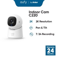 Eufy Security Indoor Cam C220 -T8W11 | 2K Resolution with 360 Horizontal View Indoor Camera