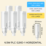 [1 Year Warranty] Philips LED Horizontal PLC PL-C G24D  Light Bulb Warm White Cool Daylight