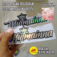 Custom Crown Name Sticker