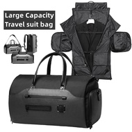 ผู้ชายพับกระเป๋าDuffelความจุขนาดใหญ่ธุรกิจกระเป๋าสัมภาระเดินทางไหล่กระเป๋าเป้สะพายหลังที่มีช่องรองเท