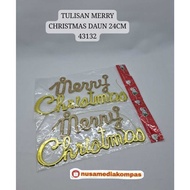 MERRY CHRISTMAS LEAF WRITING 24CM 416