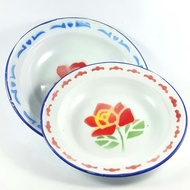 Piring jadul 20cm/ harga 1 lusin/piring seng/ piring enamel vintage