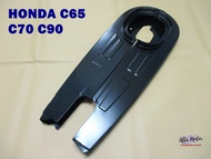 "BLACK" CHAIN CASE SET Fit For HONDA C65 C70 C90  #บังโซ่ สีดำ