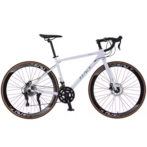 Lightweight 700C Aluminum Alloy Road Bike 18-Speed Racing Bicycle with Internal Cable Routing and Du