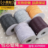 Two-tone Wholesale Manufacturer Core Spun Yarn DIY Necklace rope   3.5mm Round black jewelry In-stoc