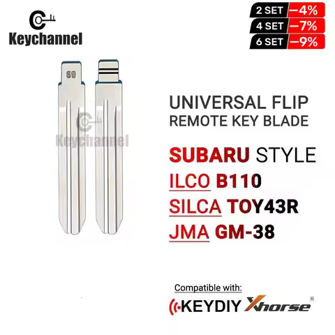 Keychannel 10pcs 69# Car Key Blade For KD-X2 Xhorse VVDI JMD KD900 Remote Blade Lishi TOY43R For Sub