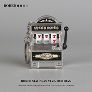 Boredom Lottery Lottery!Mini Fruit Lottery Machine Keychain Backpack Pendant Decompression Toy Creat