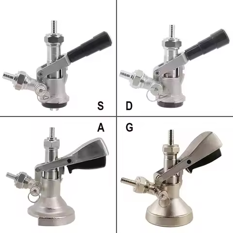 Commercial Keg Coupler With PRV Type S/D/A/G 304 Stainless Steel Probe Nickel Plated Brass Boby