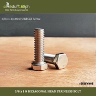 CS168ph 3/8 x 1 1/4 Hexagonal Head Stainless Bolts 1PC Bicycle Parts & Accessories