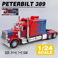 LEO 1:24 Peterbilt 389 Metal Diecast Alloy Toy Car Model Trucks For Kids Toys Vehicles Hobbies Colle