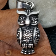 925 Sterling Silver Owl Pendant. Locket Perak Burung Hantu.