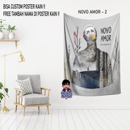 NOVO CLOTH POSTER AMOR - NOVO AMOR - novo amor wall decoration - novo amor room decoration - folk - 