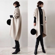JAPANESE WOMAN AUTUMN SPRING WOOLEN COAT WOMAN WINTER JACKET COAT