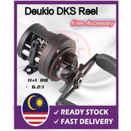 Stock Sedia DEUKIO DKS Shimano Daiwa Abu ratio mesin.pancing baitcasting fishing reel salt Fishing