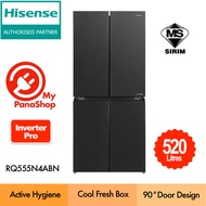 Hisense 4 Doors Inverter Refrigerator Fridge Peti Sejuk ( 520L ) RQ555N4ABN
