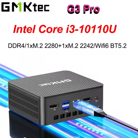 GMKtec G3 Pro Intel Core i3-10110U Mini PC Windows 11 DDR4 32GB 1TB PCle3.0 SSD Wifi6 BT5.2 HDMI2.0x
