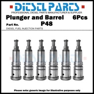 6Pcs Pump Element Plunger and Barrel Assembly P48 134101-6320 9411610327 for Mitsubishi FUSO 6D22 6D