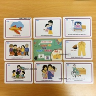 Flash card set helps children develop thinking and language includes 300 questions and 5 large KT to