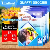 Quaff Rc Woven Photo Paper A4 / 5R / 4R / 3R 260Gsm 20Sheets
