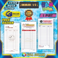 Custom Note 1/3 1 Ply Free Design Free Logo Free Your Own Name Y&H YUDHA GRAPHICA